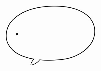 Blank Speech Bubble Illustration, Simple Dialogue Box