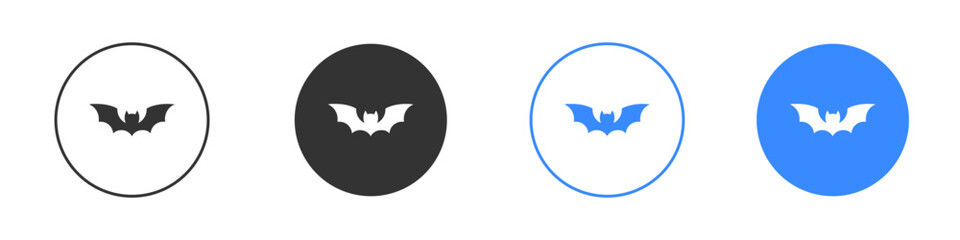 Bat icon editable flat vector illustration concept.