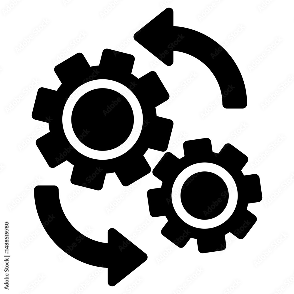 Poster processing vector icon