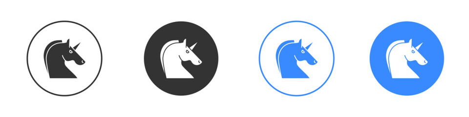 Alicorn icon editable flat vector illustration concept.