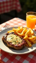 Steak and chips
