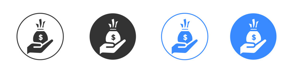 loan icon editable flat vector illustration concept.