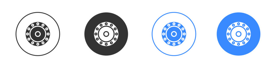 Car bearing icon editable flat vector illustration concept.