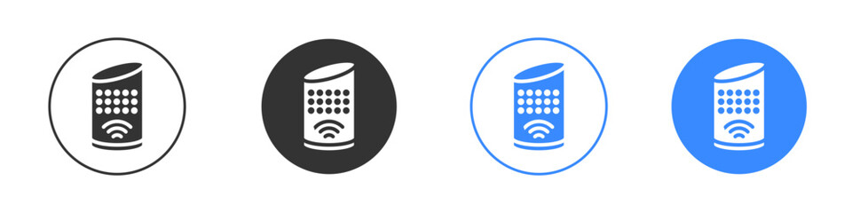 Smart speaker icon editable flat vector illustration concept.