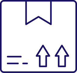 Arrows on Box Minimalistic Icon Pictogram for Web and Graphic Design, Apps, Banners, Social Network and Cards