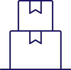 Boxes Minimalistic Thin Outline Icon for Web and Graphic Design, Apps, Banners, Social Network and Cards