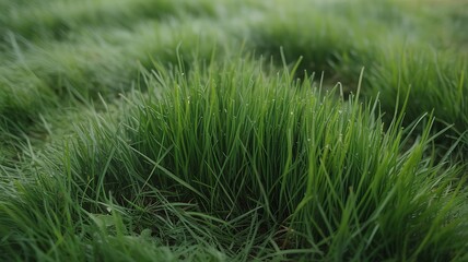 Obraz premium Lush green grass close up shows growth and natural beauty in springtime