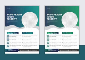 Modern Medical Service Flyer Template