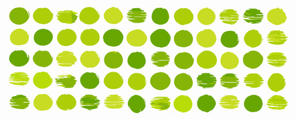 Abstract Green Circle Pattern Background