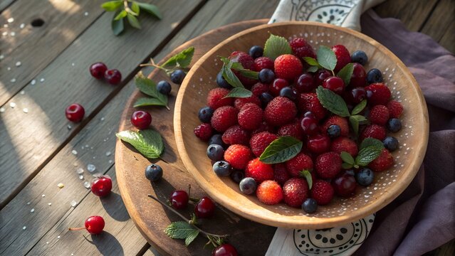 Rustic Plate of Riberries &ndash; Native Australian Fruit Display