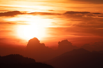 sunset with clouds 