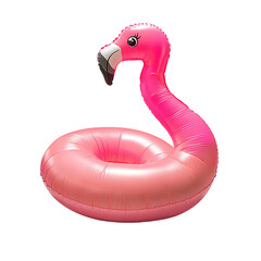 Fototapeta premium Cute inflatable pink flamingo toy