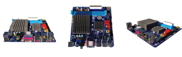 Motherboard isolated Blue