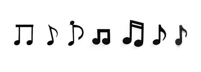 Music notes icon set, Music notes symbol, vector illustration