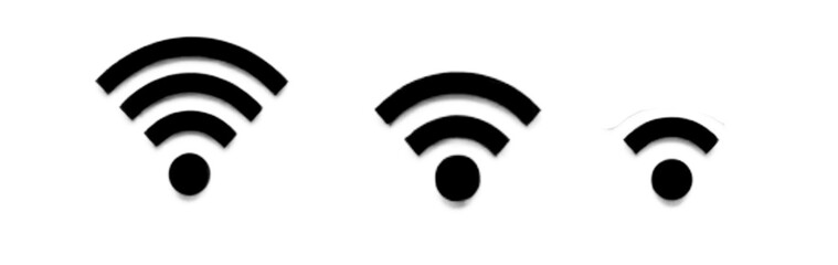 Wifi wireless internet signal flat icon for apps