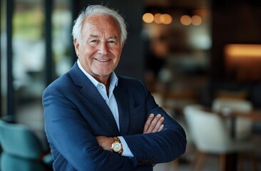 Smiling senior businessman