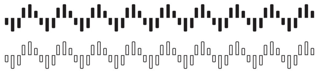 Sound Waveform Bars Pattern Abstract Design.