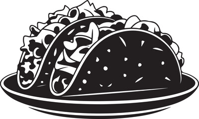 Delicious Tacos with Lettuce and Tomato on Plate