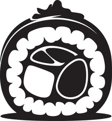 Cross Section of a Sushi Roll Graphic Illustration