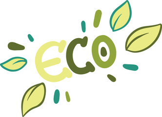 eco save the earth recycling for green leaf
