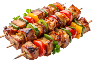 Shashlik isolated on transparent background.PNG