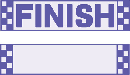 Colored Finish Icon. Vector Illustration. The finish of the Sports Race. Running Concept