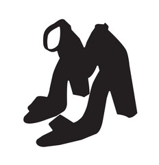 High heels icon, woman shoes, Women's shoe icons button, vector, sign, symbol, logo, illustration, editable stroke, flat design style isolated on white linear pictogram. EPS 10.