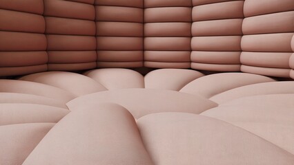 Obraz premium Padded room interior with soft textures