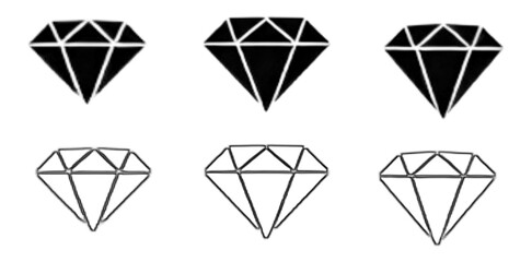 Diamond Icon set - stock vector