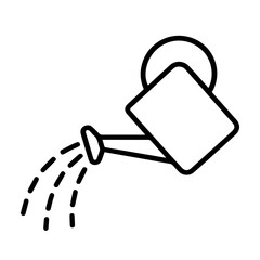 Obraz premium Watering can icon on white background vector Vector icon plants and flowers