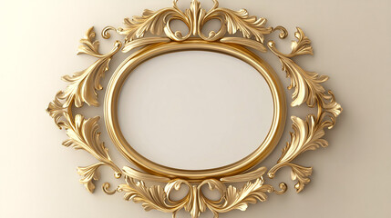 A 3D scrollwork ornamental frame with elegant carvings surrounding a blank card. Ideal for royal invitations, premium greeting cards, and luxury stationery designs.

