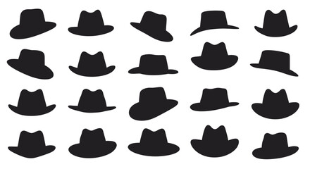Collection of Various Hat Silhouettes