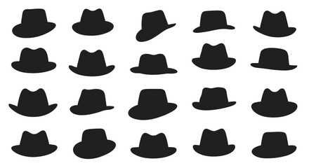 Collection of Various Hat Silhouettes