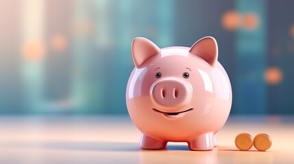 piggy bank on a black background