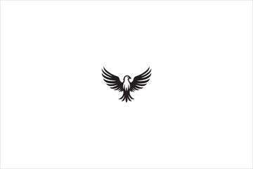 Obraz premium eagle silhouette with a simple, understated design set against a white background