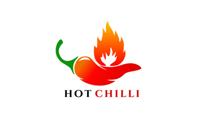 Hot Chilli Custom Design Logo For Restaurants And Cafe