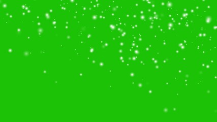 Loop snow animation and motion graphics big and small snowflakes and falling snow, snowfall with green background - Powered by Adobe