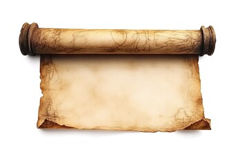 Ancient Scroll with Wooden Spools