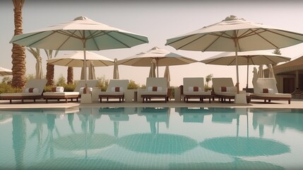 Luxury Resort Poolside Relaxation