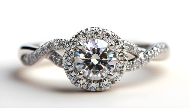 create an engagement ring that uses a frosted cheerio instead of a diamond, simple band with no accessory diamonds