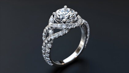 create an engagement ring that uses a frosted cheerio instead of a diamond, simple band with no accessory diamonds
