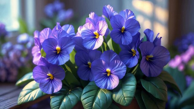 bright large blue violets