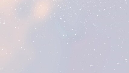 Snow gently falls against a light purple and white sky. Perfect for winterthemed designs, holiday backgrounds, or peaceful nature scenes.