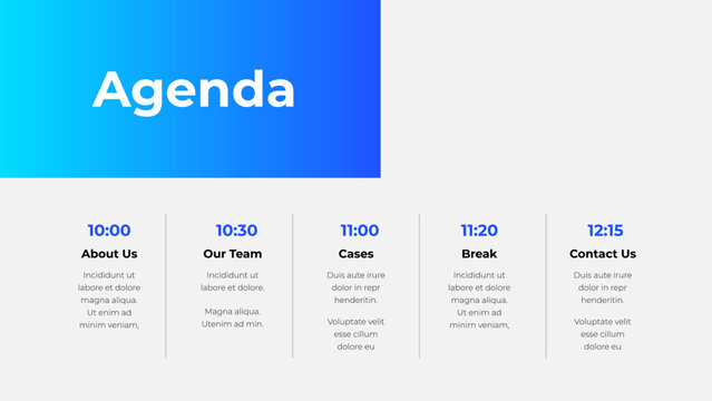 Professional Daily Schedule With Time Slots and Descriptions - Powered by Adobe