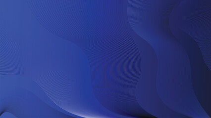 dark blue premium gradient background. with line geometry wave