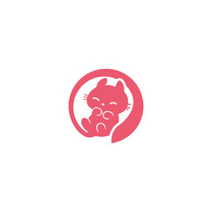 A cute pink cartoon piggy bank vector illustration, an icon for business and finance savings