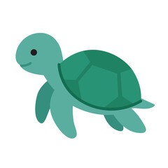 Cute sea turtle, ideal for nature websites, ocean conservation campaigns, educational materials, children's books, and travel brochures.