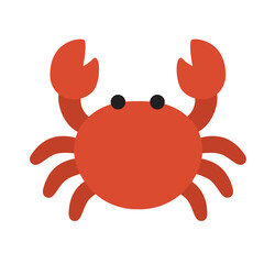 Cute crab. Suitable for children's books, logos, and beach themed designs. Whimsical and vibrant design © idrixel