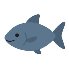 Cute tuna fish. suitable for seafood restaurants, marine biology textbooks, ocean conservation websites