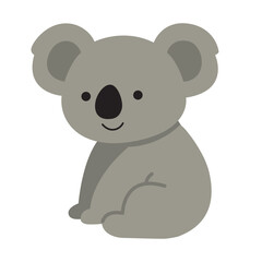 Cute koala on white background, perfect for wildlife designs, educational materials, kids products, and nature inspired projects. Affordable and versatile